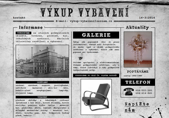 2014 - Client: T.Š., Hradec Králové / Web presentation <a href='http://www.vykup-vybaveni.cz' target='_blank'>www.vykup-vybaveni.cz</a>
