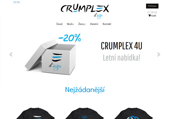 2016 - Client: Crumplex Design, Hradec Králové / E-shop <a href='http://www.crumplex.cz' target='_blank'>www.crumplex.cz</a>
